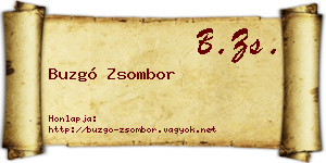 Buzgó Zsombor névjegykártya